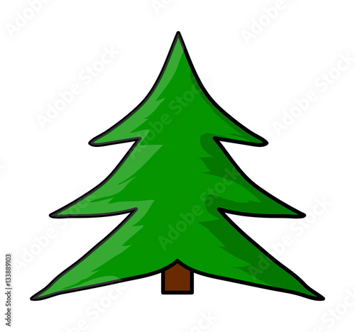 christmas tree cartoon vector symbol icon design.