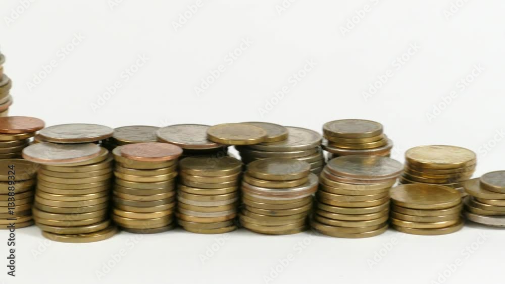 Kyrgyzstan flag waving with stack of money coins Kyrgyzstan flag waving with stack of money coins