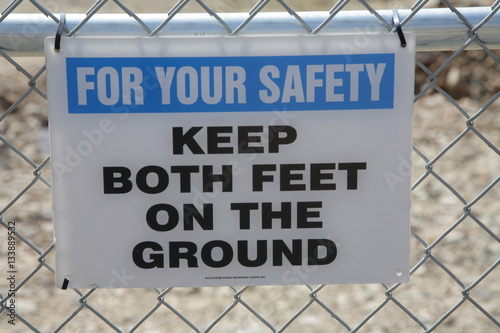Amusing funny safety sign in america