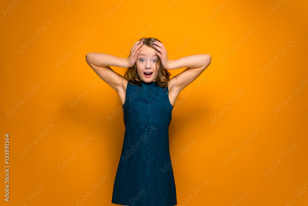 The surprised teen girl The surprised teen girl