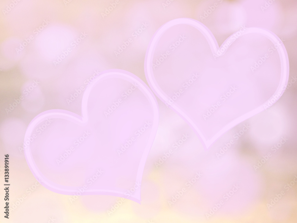 love abstract background heart soft blurred pink