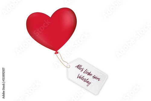 Alles Liebe zum Vatertag - Luftballon Herz