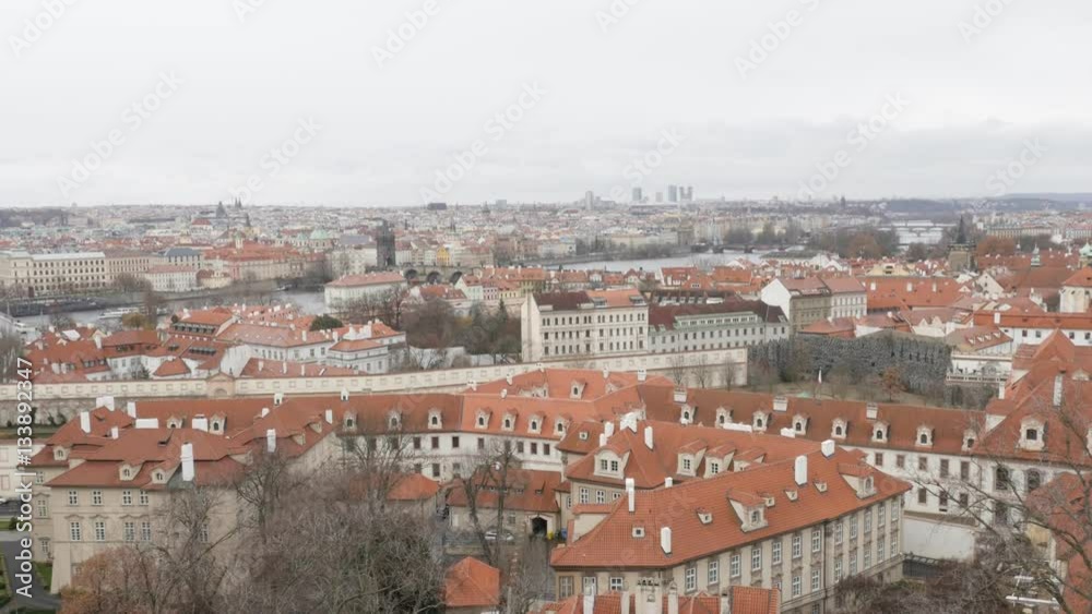 Rooftoops famous spires and domes in capital of Czechia 3840X2160 UHD footage - Beautiful cityscape of Czech Republic by the day 2160p UltraHD video Rooftoops famous spires and domes in capital of Czechia 3840X2160 UHD footage - Beautiful cityscape of Czech Republic by the day 2160p UltraHD video