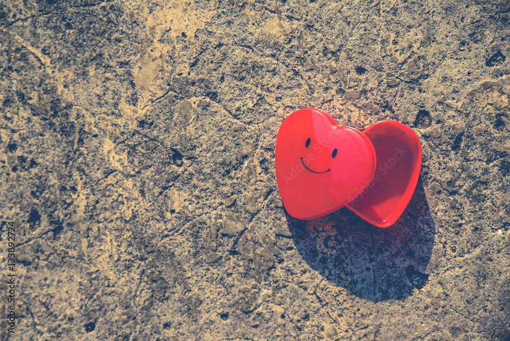 Fototapeta premium Open box red heart of smile with sunlight beautiful
