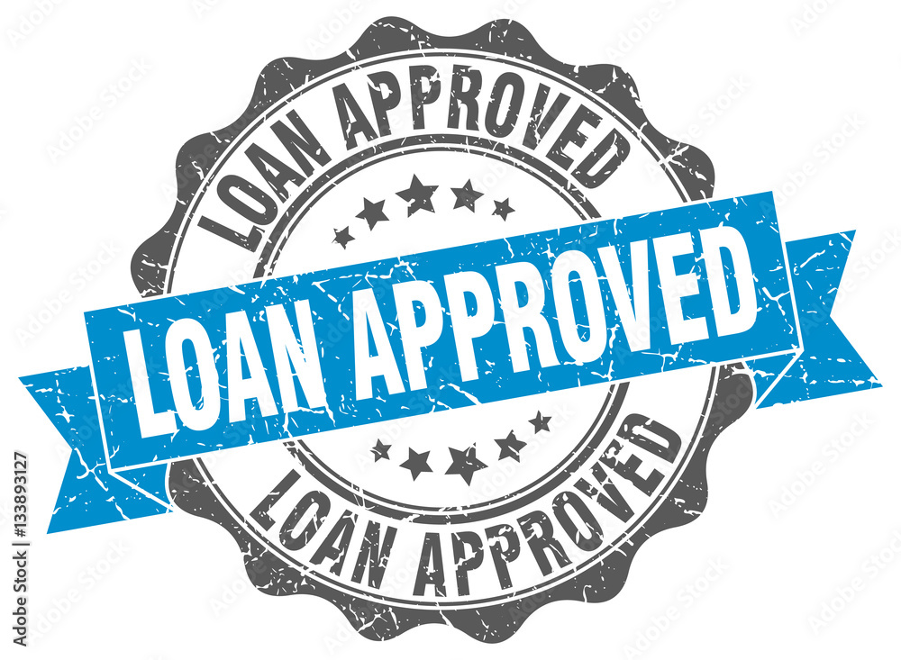 Fototapeta premium loan approved stamp. sign. seal