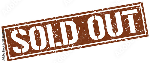 sold out square grunge stamp