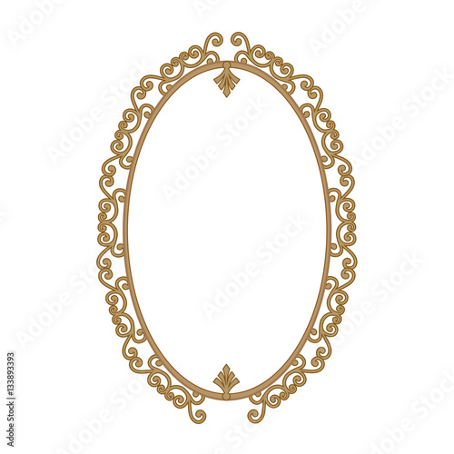 beautiful mirror with a handle and mirror on a background