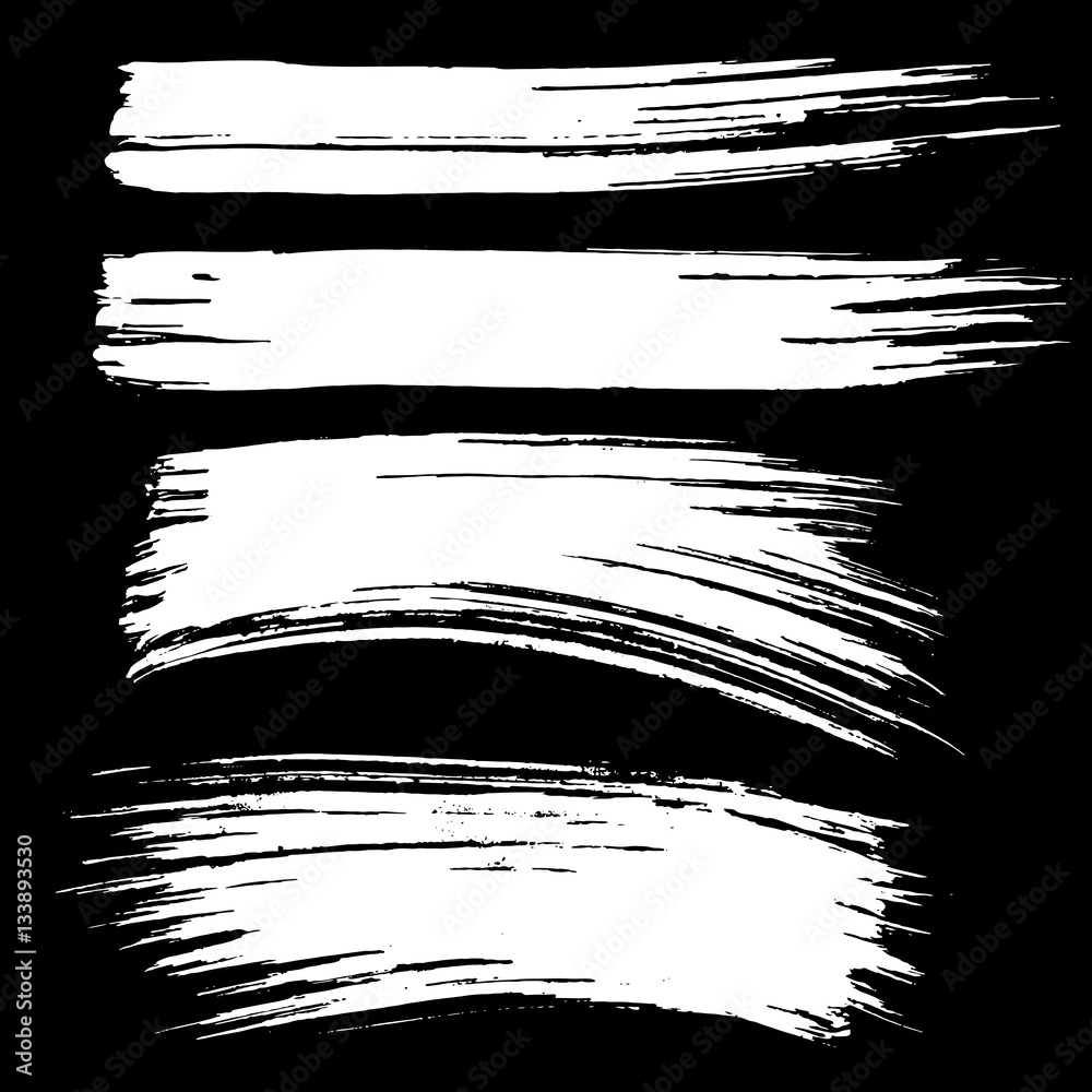 Black ink vector brush strokes background. Vector illustration. Grunge texture.