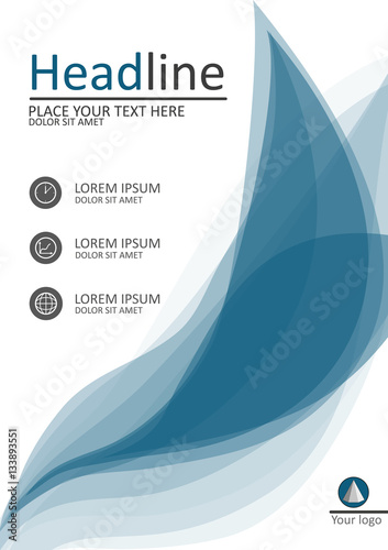 A4 cover design for books, journals and reports. Vector.