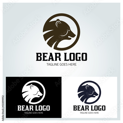 Bear logo design template ,Vector illustration