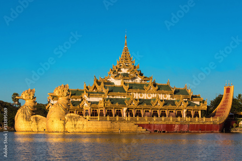 Karaweik Palace Restaurant at Yangon in Myanmar © snaptitude