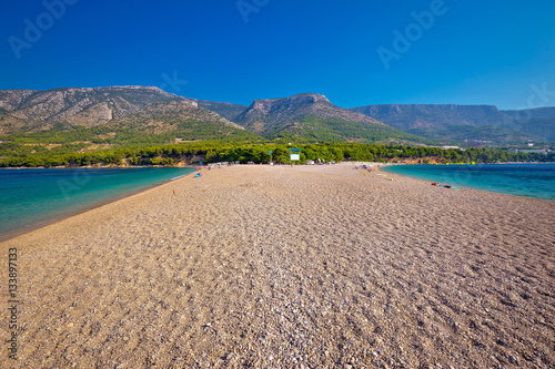 Famous Zlatni Rat beach on Brac island