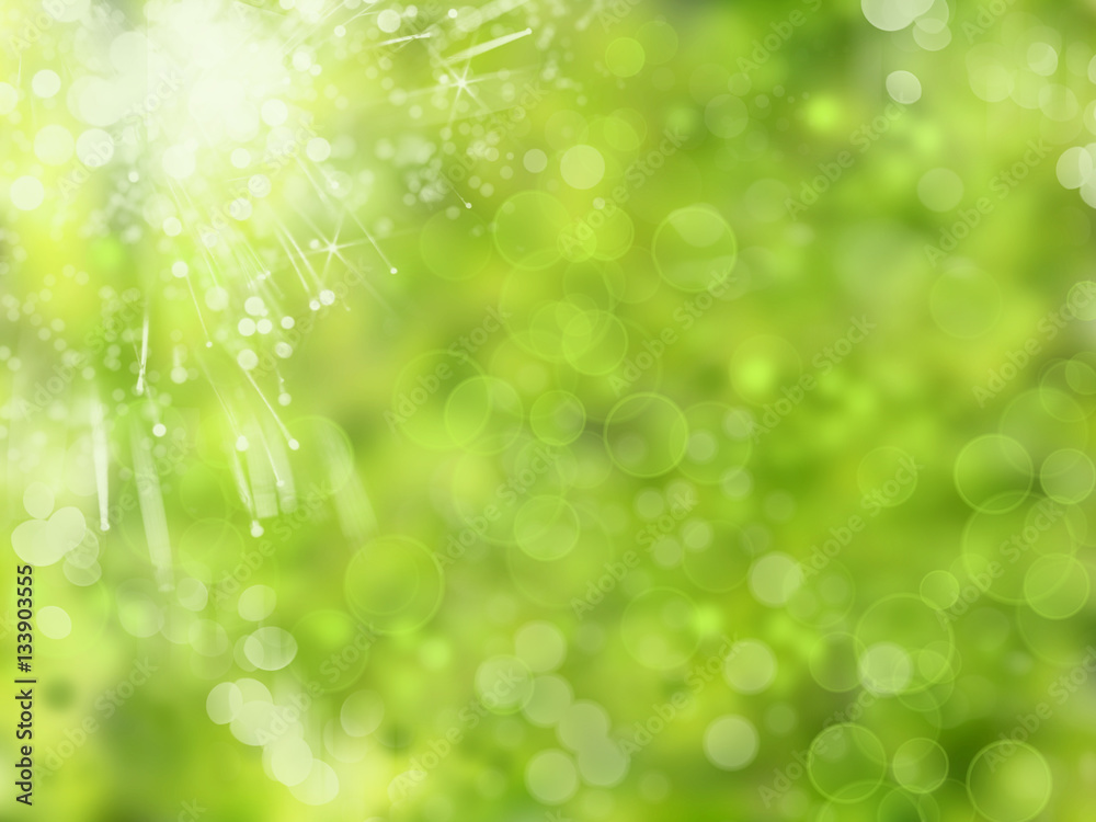 abstract background spring green yellow blurred forest