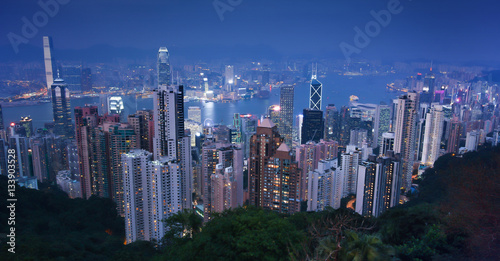 Victoria Peak Hong Kong, Modern office buildings from the Peak