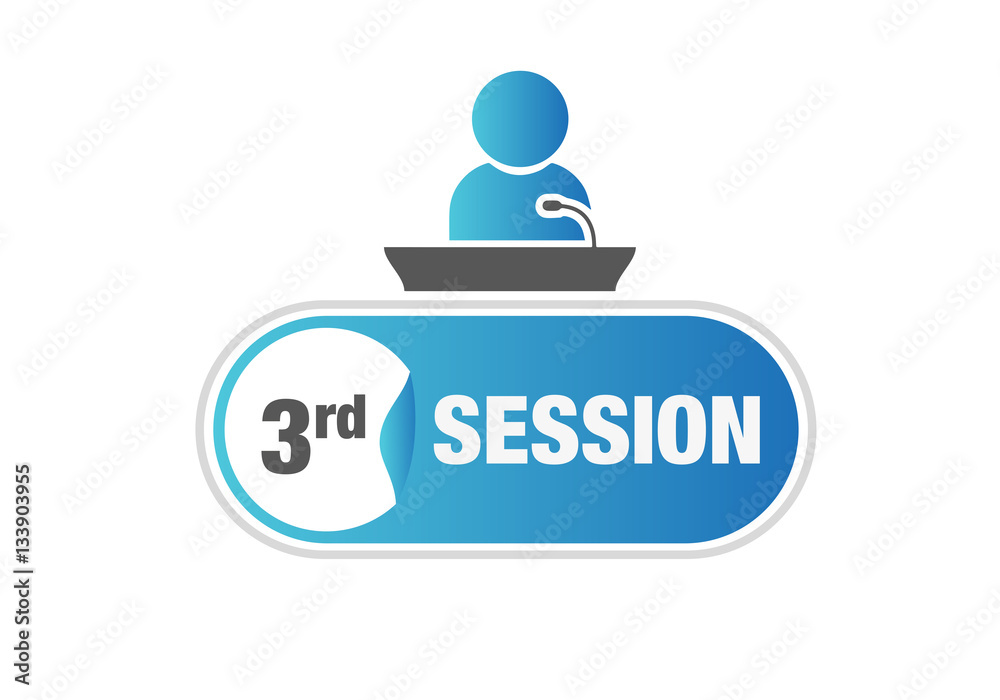 Speaker, session, microphone, podium, sign, button, 3rd Speaker, session, microphone, podium, sign, button, 3rd