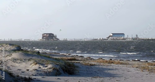 On the beach of St. Peter-Ording in Germany