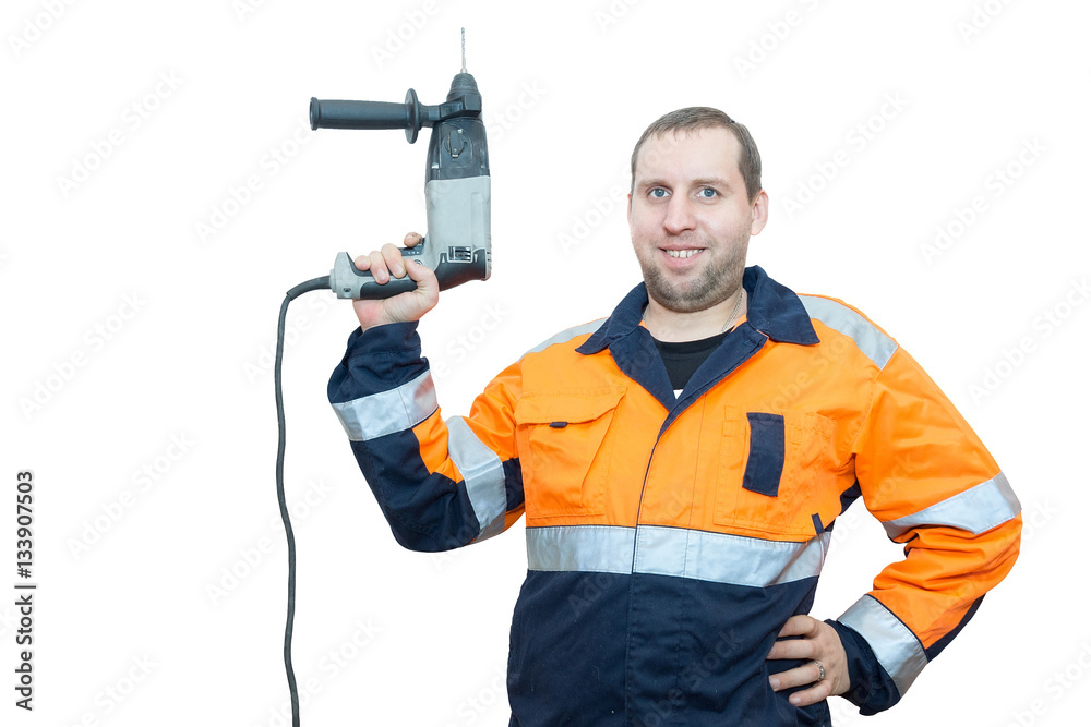 man in overalls with a hammer man in overalls with a hammer