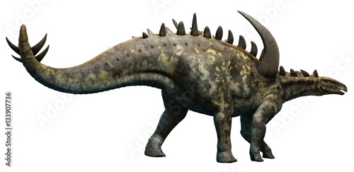 Gigantspinosaurus from the Jurassic era 3D illustration