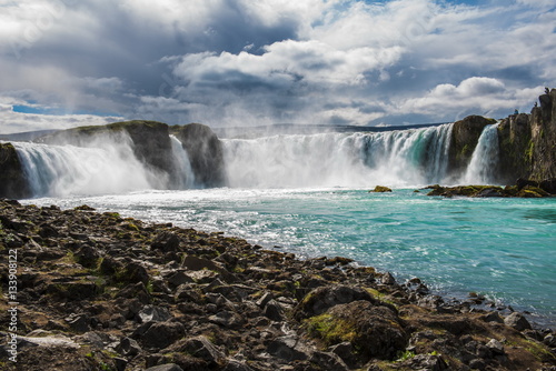 Waterfall Godafoss on Iceland