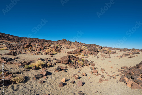 Teide national park desertic landscape, Tenerife, Canary islands