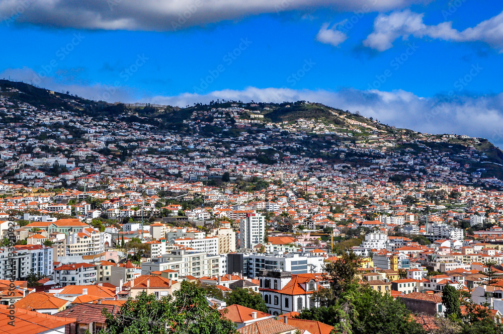 Beautiful cityscape of Funchal, Madeira island, Portugal