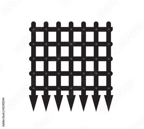 Vector image of a portcullis/castle gate