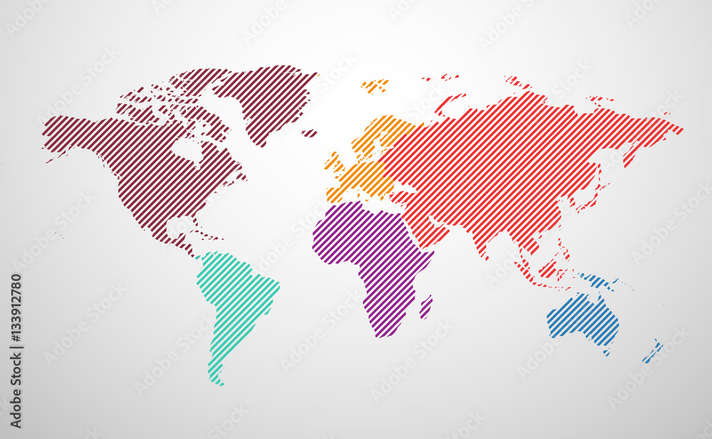 Naklejka premium monde carte