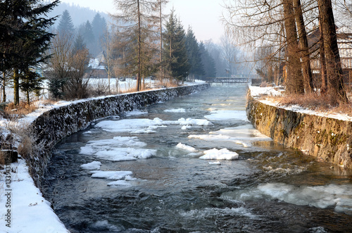 Obraz na płótnie Winter river w salonie