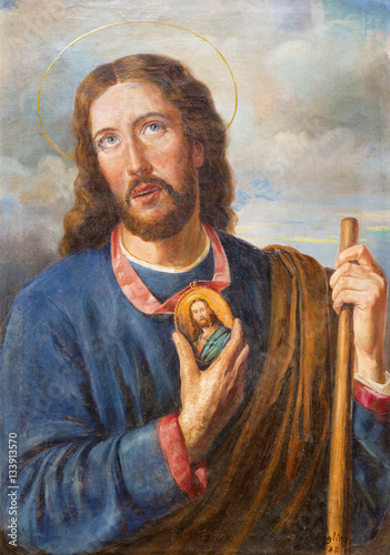 Fotografie VIENNA, AUSTRIA - DECEMBER 19, 2014: Paint of apostle Saint Jude Thaddeus in church Kirche St