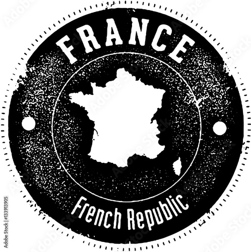 Vintage France Country Tourism Stamp