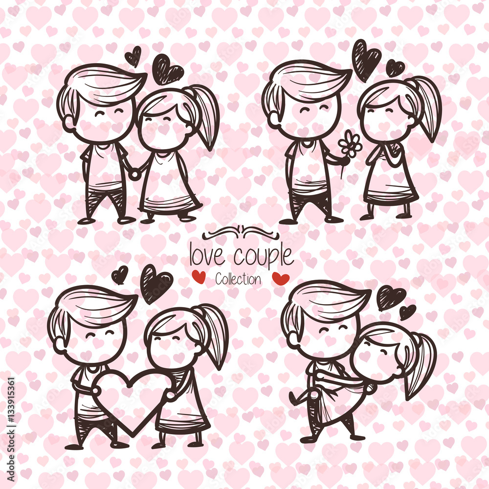 Valentines day - Romantic relationship lover illustration
Valentines day - Romantic relationship lover illustration