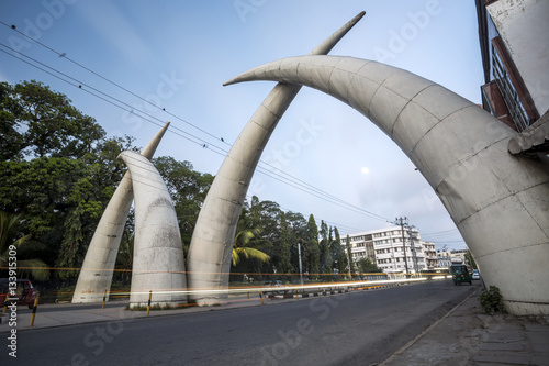 City center of Mombasa, Kenya photo
