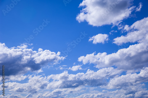 Cumulus clouds with blue sky