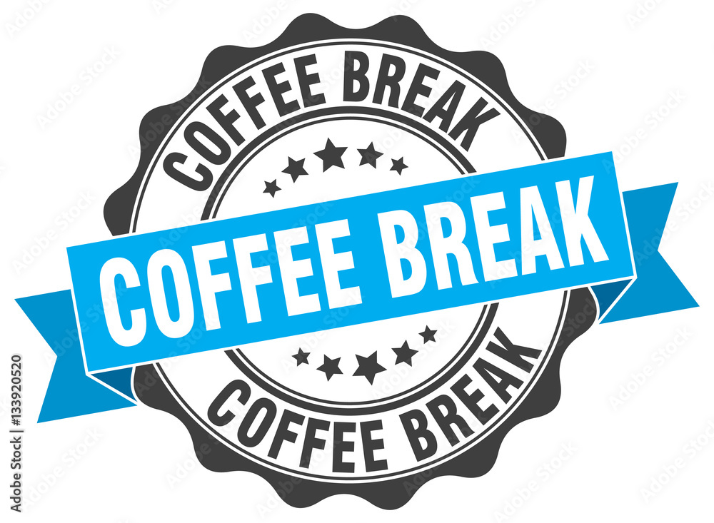 coffee break stamp. sign. seal