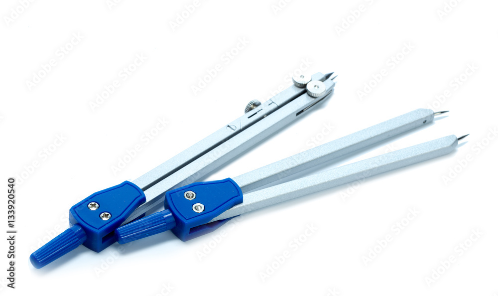 Engineering dividers Tools isolated on white background Engineering dividers Tools isolated on white background