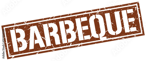 barbeque square grunge stamp