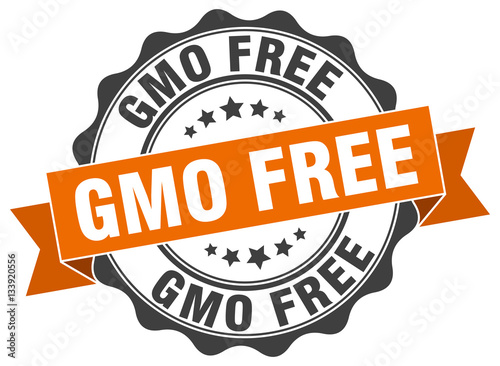 gmo free stamp. sign. seal