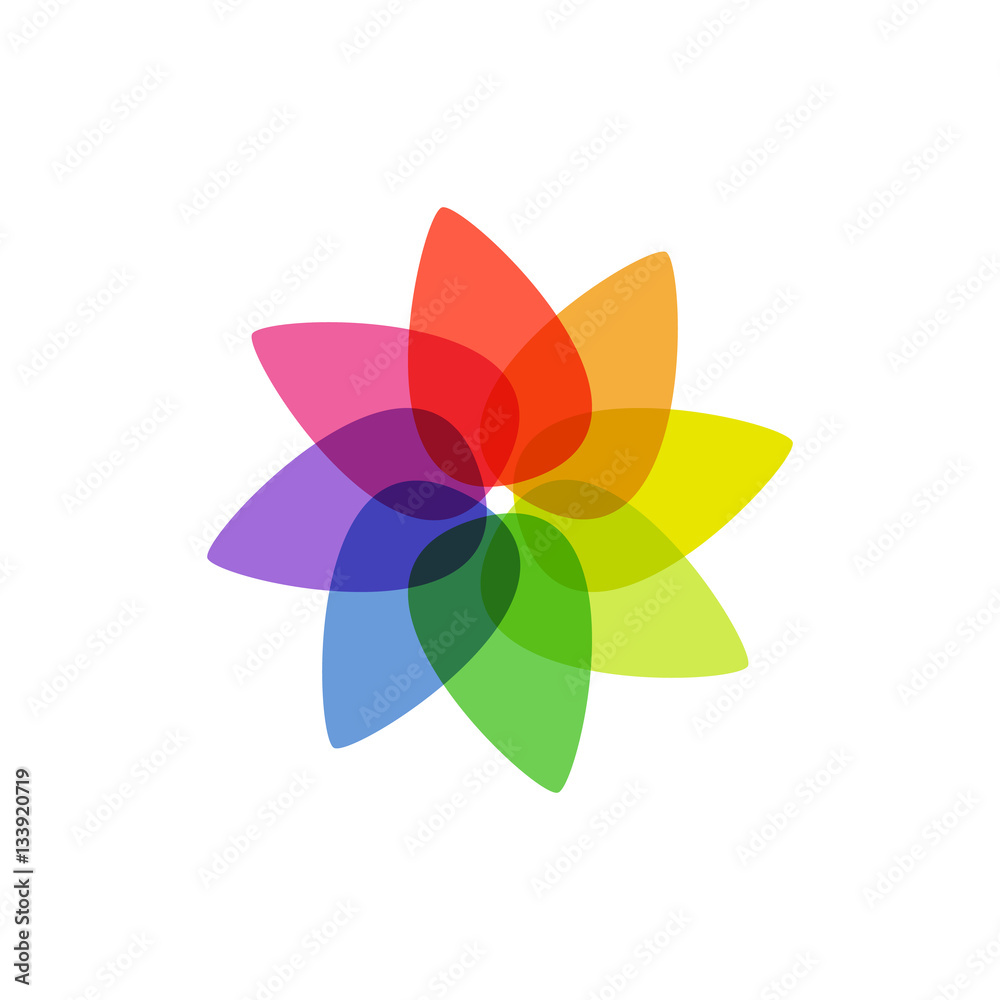 Colorful Overlapping Abstract Symbol Colorful Overlapping Abstract Symbol