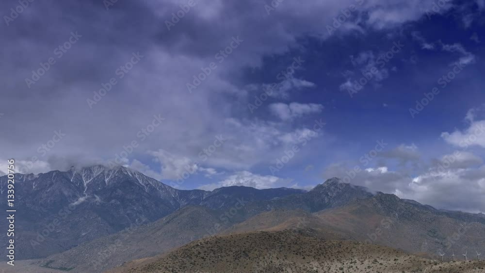 San Jacinto Storm Clouds - Storm clouds moving over San Jacinto mountain peak. San Jacinto Storm Clouds - Storm clouds moving over San Jacinto mountain peak.