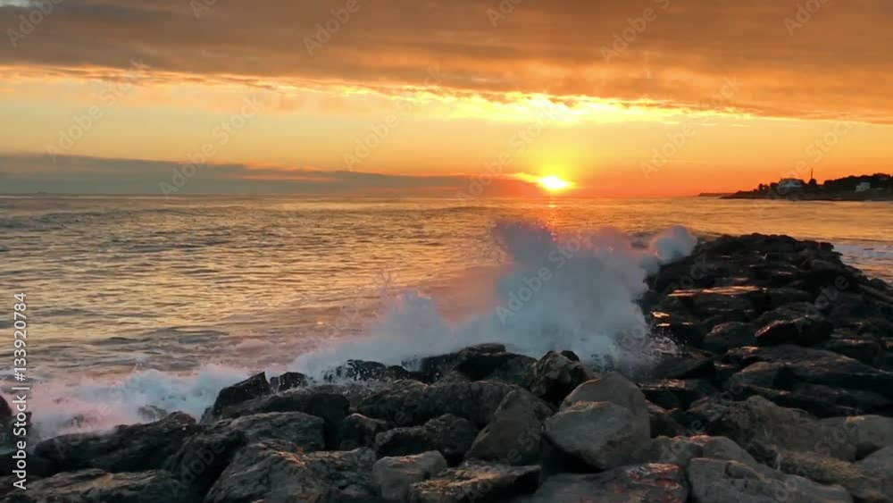 Wave Splashing slow motion Wave Splashing slow motion