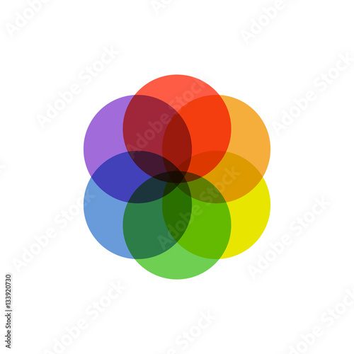 Colorful Overlapping Abstract Symbol