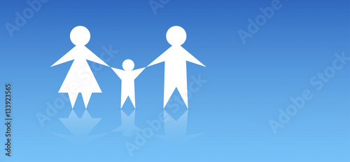 famiglia, silhouette, vettoriale,