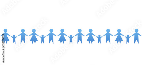 famiglia, silhouette, vettoriale,