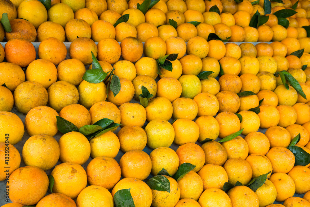 Orange fruit background. Asian food