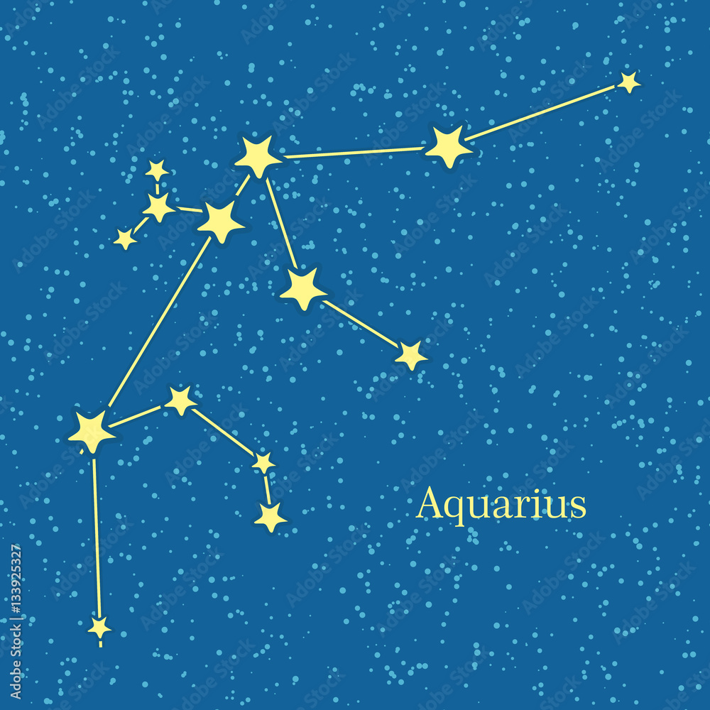 Aquarius Zodiac Sign Symbol Horoscope. Vector