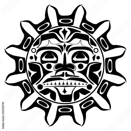 Vector illustration of the sun symbol