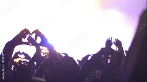 4K Concert crowd at live music festival