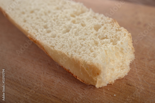 white bread on the wooden table