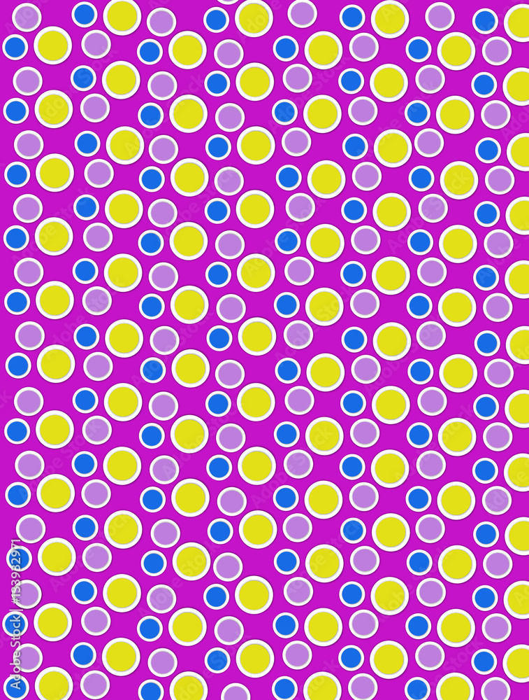 Colored Dots on White Dots Purple