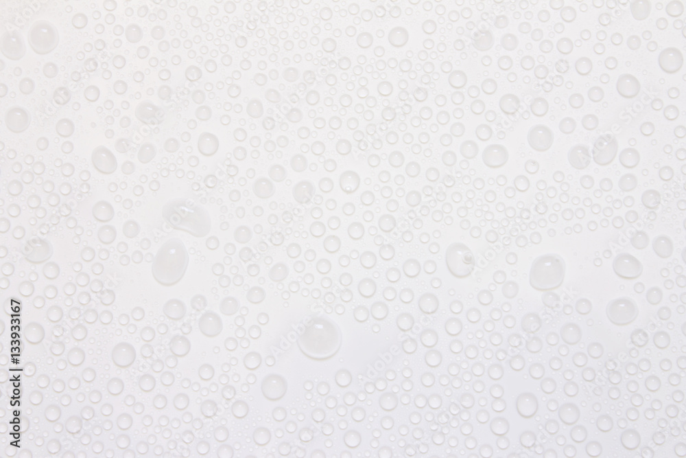 water drop on white surface as background